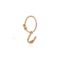 Image of This is Me Gold Mini Hoop Earring - Letter U