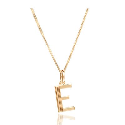 This Is Me 'E' Alphabet Necklace - Gold