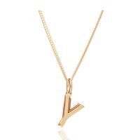 Image of This Is Me &#039;Y&#039; Alphabet Necklace - Gold