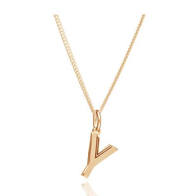 This Is Me 'Y' Alphabet Necklace - Gold