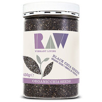Image of Raw Vibrant Living Organic Black Chia Seeds - 450g