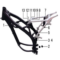 Image of M2R M1 250cc Dirt Bike Rear Sub Frame