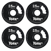 York 4 x 2.5kg G2 Cast Iron Olympic Weight Plates