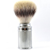 Image of Muhle Traditional Synthetic Shaving Brush with Chrome Plated Handle