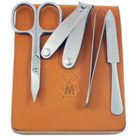 Image of Muhle MCS1 Cowhide Case And Stainless Steel Tools Manicure Set