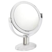Image of 10x Magnification Clear Acrylic Pedestal Mirror