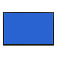 Image of NEW Coloured Cork Board with Black Frame 1200 x 900mm BLUE