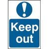Image of ASEC Keep Out 200mm x 300mm PVC Self Adhesive Sign - 1 Per Sheet