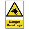 Image of ASEC Danger: Guard Dogs Sign 200mm x 300mm - 200mm x 300mm