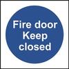 Image of ASEC Fire door Keep closed Sign 100mm x 100mm - 100mm x 100mm