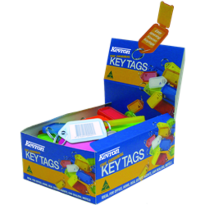 KEVRON ID30 Giant Tags Display Box 50pcs Assorted Colours - Assorted Colours x 50