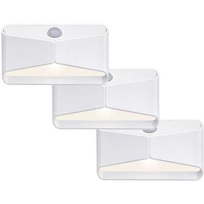 Mr Beams Battery Powered Motion-Sensor LED Nightlights (3 Pack) - White Pack of 3