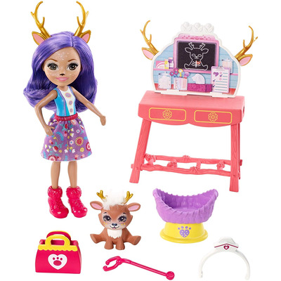 Enchantimals Danessa Deer Doll Caring Vet Playset, 6 Enchantimals Danessa Deer Doll Caring Vet Playset, 6