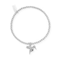Image of Cute Charm Hummingbird Bracelet - Silver