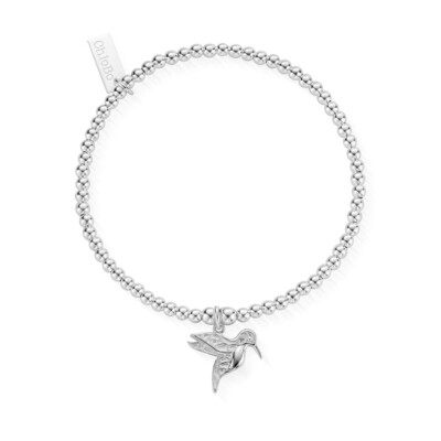 Cute Charm Hummingbird Bracelet - Silver