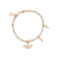 Splendid Star Three Days of Luck Bracelet - Gold & Pink Opal