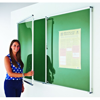 Eco-Sound Tamperproof Blazemaster Noticeboard 1800 x 1200mm Green