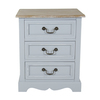 Image of Loxley 3 Drawer Bedside Table Grey