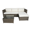 Image of L-Shaped Sofa Rattan Furniture Set Natural