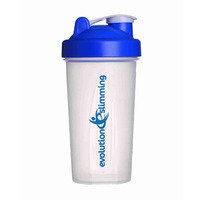 Image of Evolution Slimming Large 700ml Protein Shaker - Blue/Clear