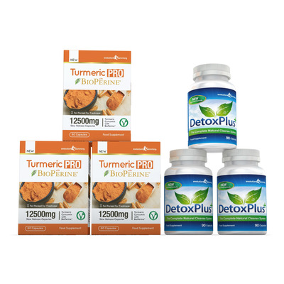 Turmeric Pro with BioPerine® & DetoxPlus Combo Pack - 3 Month Supply