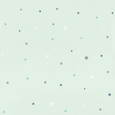 Bambino XVIII Stars Wallpaper Mint Green Rasch 245240