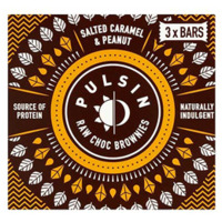 Image of Pulsin Salted Caramel & Peanut Raw Choc Brownie Multipack - 4 x 35g