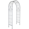 Image of Charles Bentley Wrought Iron Arch - Grey & White Grey
