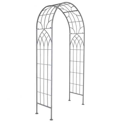 Grey Decorative Rustic Metal Garden Arch