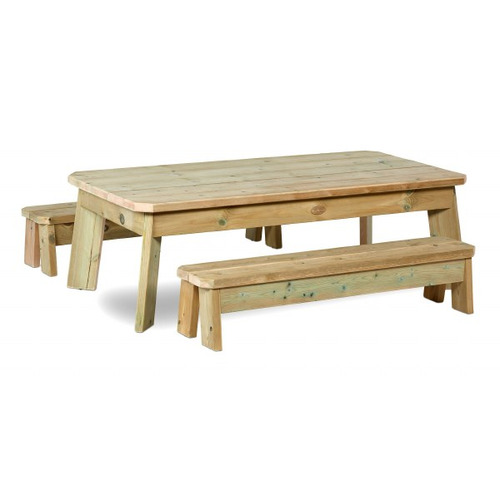 Outdoor Rectangular Table & Bench Set
