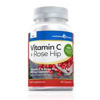 Image of Vitamin C with Rose Hip 520mg, Suitable for Vegetarians & Vegans - 60 Capsules