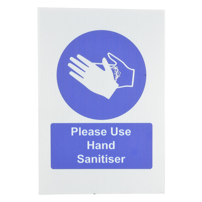 A4 Hand Sanitiser Safety Sign 300 x 210mm Correx Plastic