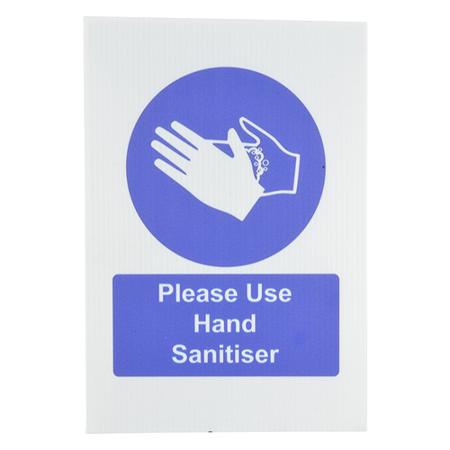 A4 Hand Sanitiser Safety Sign 300 x 210mm Correx Plastic