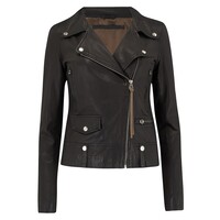 Image of Seattle New Thin Leather Jacket - Black