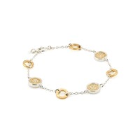 Signature Hammered Station Bracelet - Gold & Silver