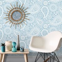 Paisley Crescent Wallpaper Chalkhill Blue Mini Moderns AZDPT019CB
