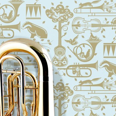 Pet Sounds Wallpaper Powder Blue Mini Moderns AZDPT012PB

