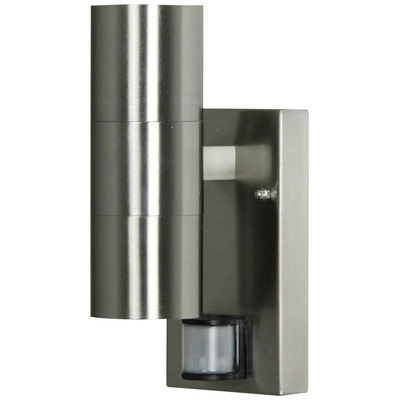 Twin External Wall Light with PIR Sensor GU10 240V