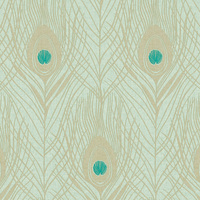 Image of Absolutely Chic Peacock Feather Wallpaper Duck Egg AS Creation AS369713