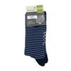 Image of Bamboo Clothing - Thin Stripe Chagford Socks: Size 4-7 Light Blue & Navy (1 pair)