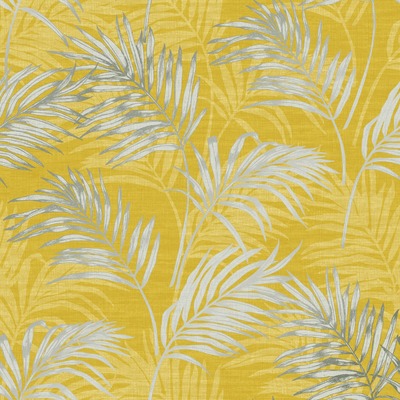 Lounge Palm Wallpaper Yellow / Silver GranDeco A46103