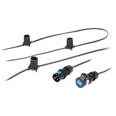 BC Festoon with 16A Plug and Socket - 25m with 1m Spacing