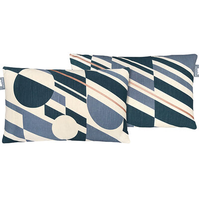 Mini Moderns P.L.U.T.O. Cushion Washed Denim and Copper
