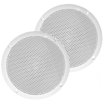Pair of 5" In-Wall Speakers - Water Resistant, 16 Ohm, Wired, White