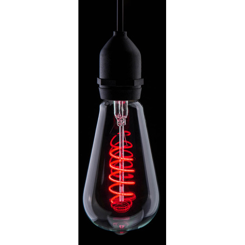Funky Spiral Filament LED Lamp 4W E27 - Red