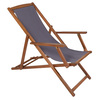 Image of FSC&#174; Certified Eucalyptus Wooden Deck Chair Grey
