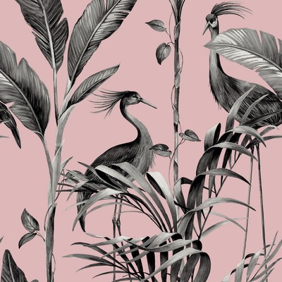 Azzurra Leaf Wallpaper Pink Belgravia 9507
