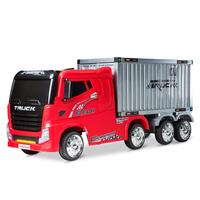 Image of HGV Container Truck And Trailer Red Electric Ride On Lorry