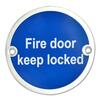 Image of ASEC Metal Fire Door Keep Locked Sign - AS4534