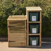 Image of Wheelie Bin and Recycling bin store for 3 bins with 4 FREE personalised address labels
